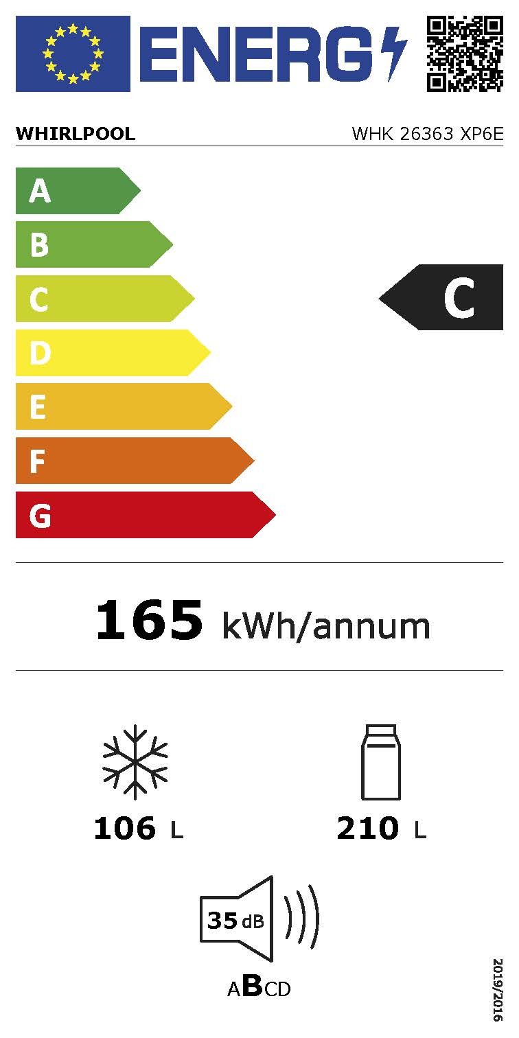 Etiqueta de Eficiencia Energética - WHK26363XP6E