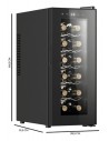 Vinoteca Libre Instalación - CECOTEC Bolero GrandSommelier 1250 CoolCrystal, LED, Altura 0.64m, 12 Botellas