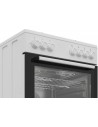 Cocina Gas y Eléctrica - BEKO FBE6212OWD, Blanco, 4 Zonas