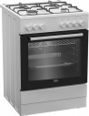 Cocina Gas y Eléctrica - BEKO FBE6212OWD, Blanco, 4 Zonas