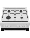 Cocina Gas y Eléctrica - BEKO FBE6212OWD, Blanco, 4 Zonas