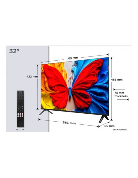 TV QLED - TCL 32S5K, Full HD,...