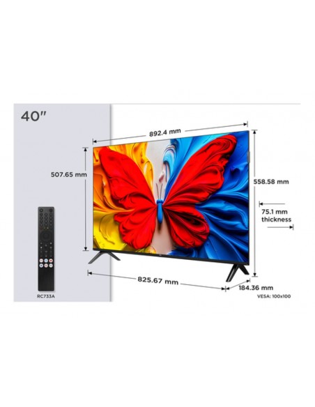 TV QLED - TCL 40S5K, FHD GoogleTV,...