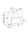 Campana Decorativa - CATA THALASSA PRO 600GWH/G, 842 m³/h, Blanco