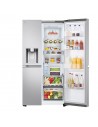 Frigorífico Americano - LG GSLE91MBAB, Acero, Altura 1.79 m, Eficiencia C