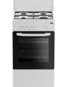 Cocina Gas Butano - BEKO CSG42009DW, Blanco, 4 Zonas, Inyectores