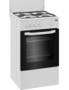 Cocina Gas Butano - BEKO CSG42009DW, Blanco, 4 Zonas, Inyectores