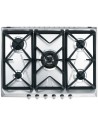 Placa Gas - Smeg SRV576GH5, 5 Zonas, 70 cm, Acero Inoxidable, Sin Marco