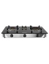 Hornillo de Gas - ORBEGOZO FO3520, 3 Fuegos, 4300 W, Negro
