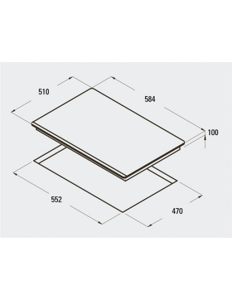 Placa Gas - Cata RCI631BK Negro, 4 zonas