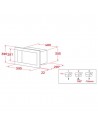 Microondas Integrable - TEKA MB 6200 BI, Blanco, 20L