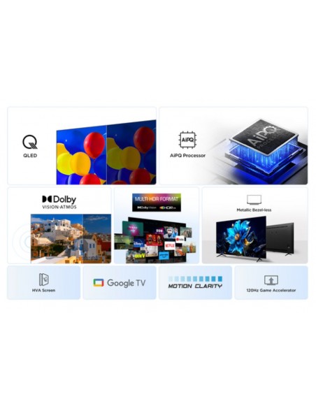 TV QLED - TCL 43P7K, 43", 4K UHD,...