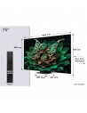 TV MiniLED - TCL 75C7K, 75", 4K UHD, GoogleTV, Bang & Olufsen