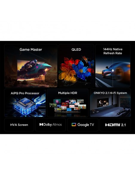 TV QLED - TCL 98P8K, 98", 4K UHD,...