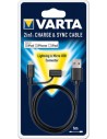 Cable - VARTA 57948101401, 2 en 1, Longitud 1 m