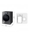 Secadora Bomba de Calor - SAMSUNG DV90F09F4SU3, 9 Kg, Negro