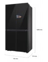 Frigorífico Multidoor - SAMSUNG RM90F67CECEF, Alto 185 cm, Negro, Eficiencia E