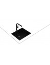 Fregadero Bajo Encimera - TEKA TopLine RS15 50.40, Negro, 1 Cubeta