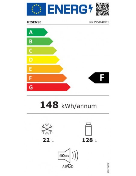 Frigorífico - HISENSE RR195D4DB1,...