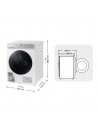 Secadora Bomba de Calor - SAMSUNG DV90DB8845GHU3, 9 Kg, Blanco, Eficiencia A