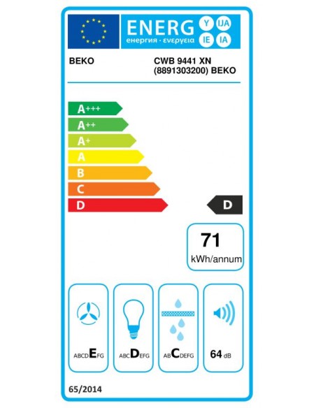 Campana Decorativa - Beko CWB9441XN,...