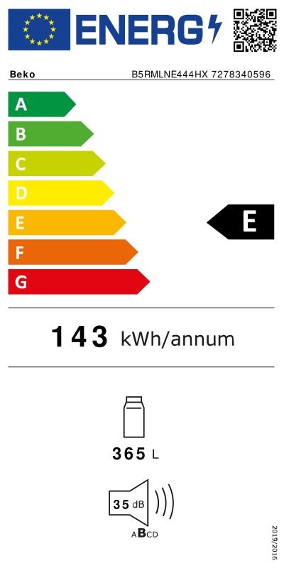 Etiqueta de Eficiencia Energética - B5RMLNE444HX