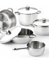 Batería Cocina - Monix Optima, 5 Piezas, Tapa Incluida Batería Cocina - Monix Optima, 5 Piezas, Tapa Incluida