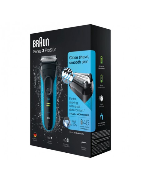 Afeitadora - BRAUN 3040 Wet&Dry,Serie...