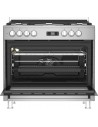Cocina Gas - Beko GM 15321 DX NS, 5 Fuegos, Inox, Gas Butano