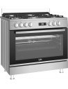 Cocina Gas - Beko GM 15321 DX NS, 5 Fuegos, Inox, Gas Butano