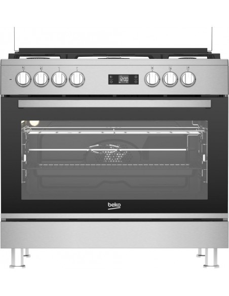 Cocina Gas - Beko GM 15321 DX NS, 5...