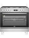 Cocina Gas - Beko GM 15321 DX NS, 5 Fuegos, Inox, Gas Butano
