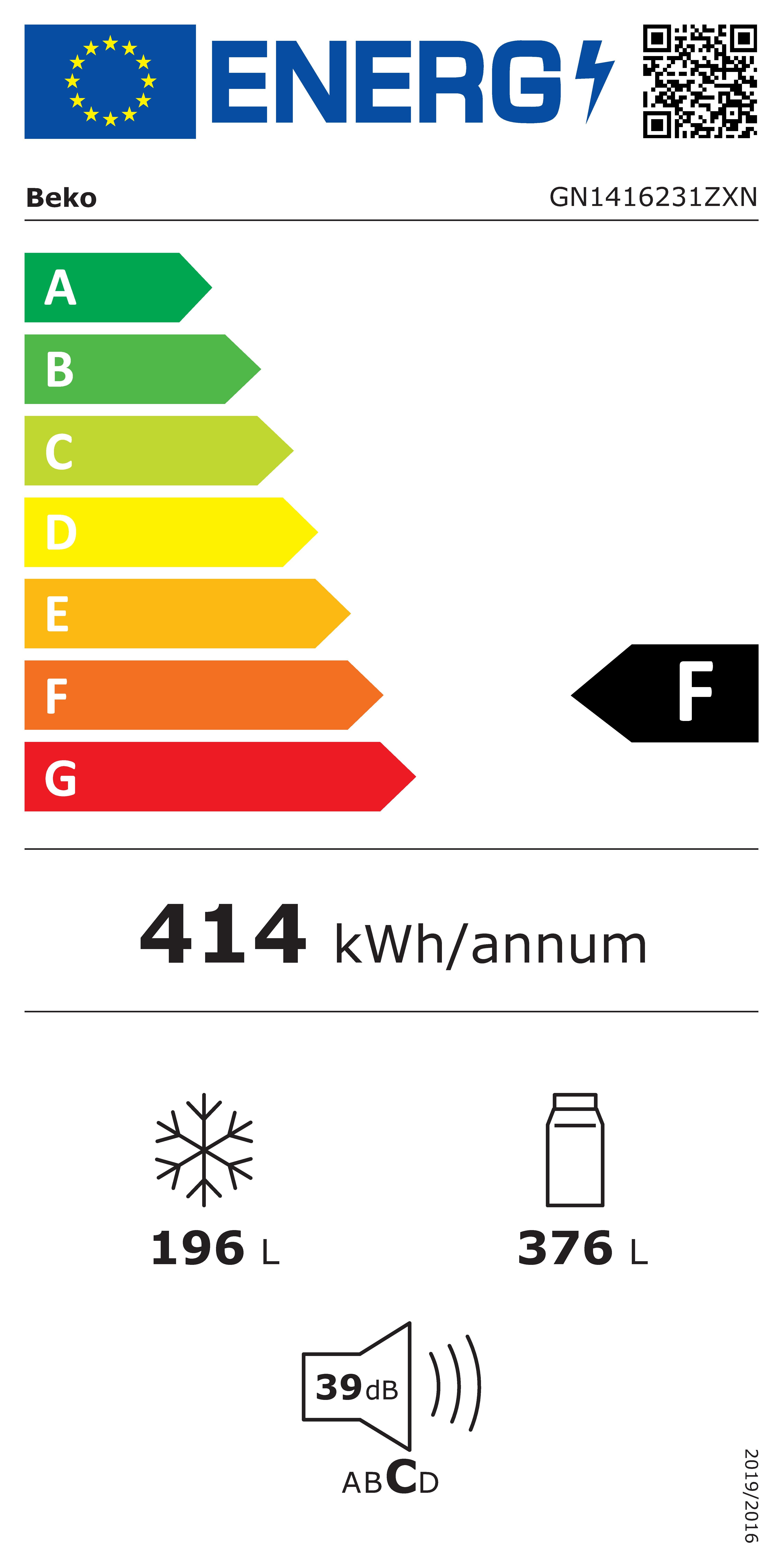 Etiqueta de Eficiencia Energética - GN1416231ZXN