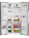 Frigorífico Americano -  Beko GN162341XBN, NeoFrost Dual Cooling, Harvestfresh, Dispensador Agua-Hielo, 1.79 m, Inox