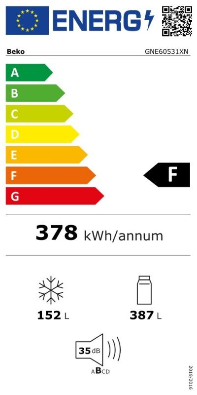 Etiqueta de Eficiencia Energética - GNE60531XN