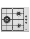 Placa Gas - Beko HIGG 63113 SX, 3 Fuegos, 61 cm, Butano, Inyectores Gas Natural