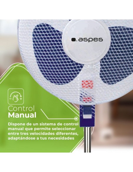 Ventilador Pie - ASPES AVP401600OBA,...