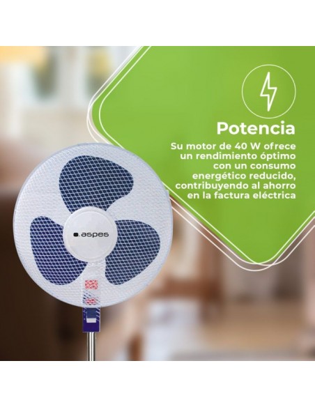 Ventilador Pie - ASPES AVP401600OBA,...