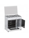 Cocina Gas -  Aspes AKGW5900PB, 5 Fuegos, 80 cm, Butano, Portabombonas, Kit Gas ciudad, Blanco