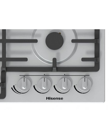 Placa Gas -HISENSE GM663X, 4 Zonas, Inox