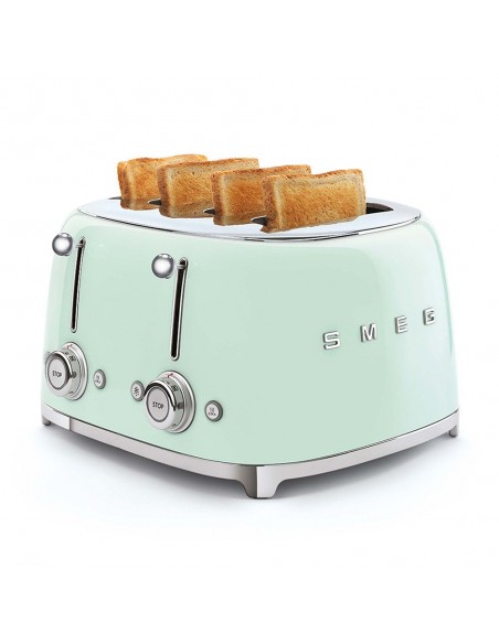 Tostador - Smeg TSF03PGEU, Verde, 4... Tostador - Smeg TSF03PGEU, Verde, 4...