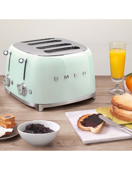 Tostador - Smeg TSF03PGEU, Verde, 4... Tostador - Smeg TSF03PGEU, Verde, 4...