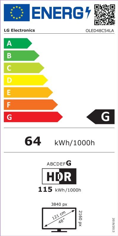 Etiqueta de Eficiencia Energética - OLED48C54LA