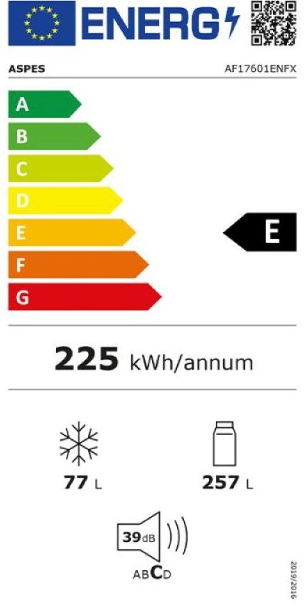 Etiqueta de Eficiencia Energética - AF17601ENFX