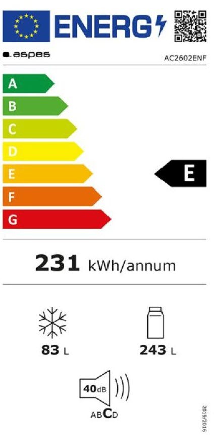 Etiqueta de Eficiencia Energética - AC2602ENF