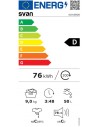 Lavadora Libre Instalación - SVAN SL9100DD, Blanco, 9 kg, 1200 rpm, Eficiencia D