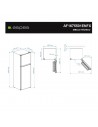 Frigorífico 2 Puertas - ASPES AF1675501ENFX, Inox, 1.67 m