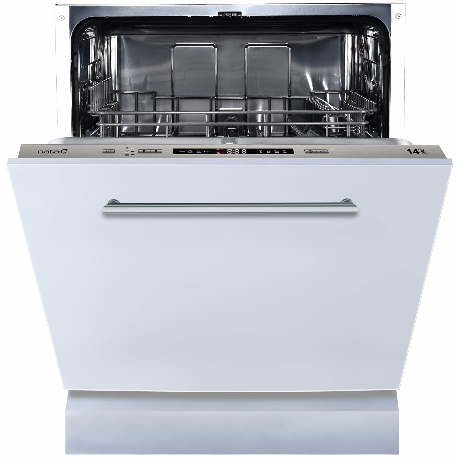 Cata – Lavavajillas integrable Cata 14 Servicios, Bandeja cubiertos, apertura automática, 60 cm – LVI 62014.