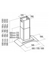 Campana Decorativa - CATA GAMMA 900, 90 cm, Inox Cristal