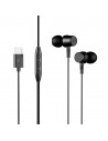 Auriculares con Cable - KSIX BAU01N, 1,2 m, USB-C, Negro